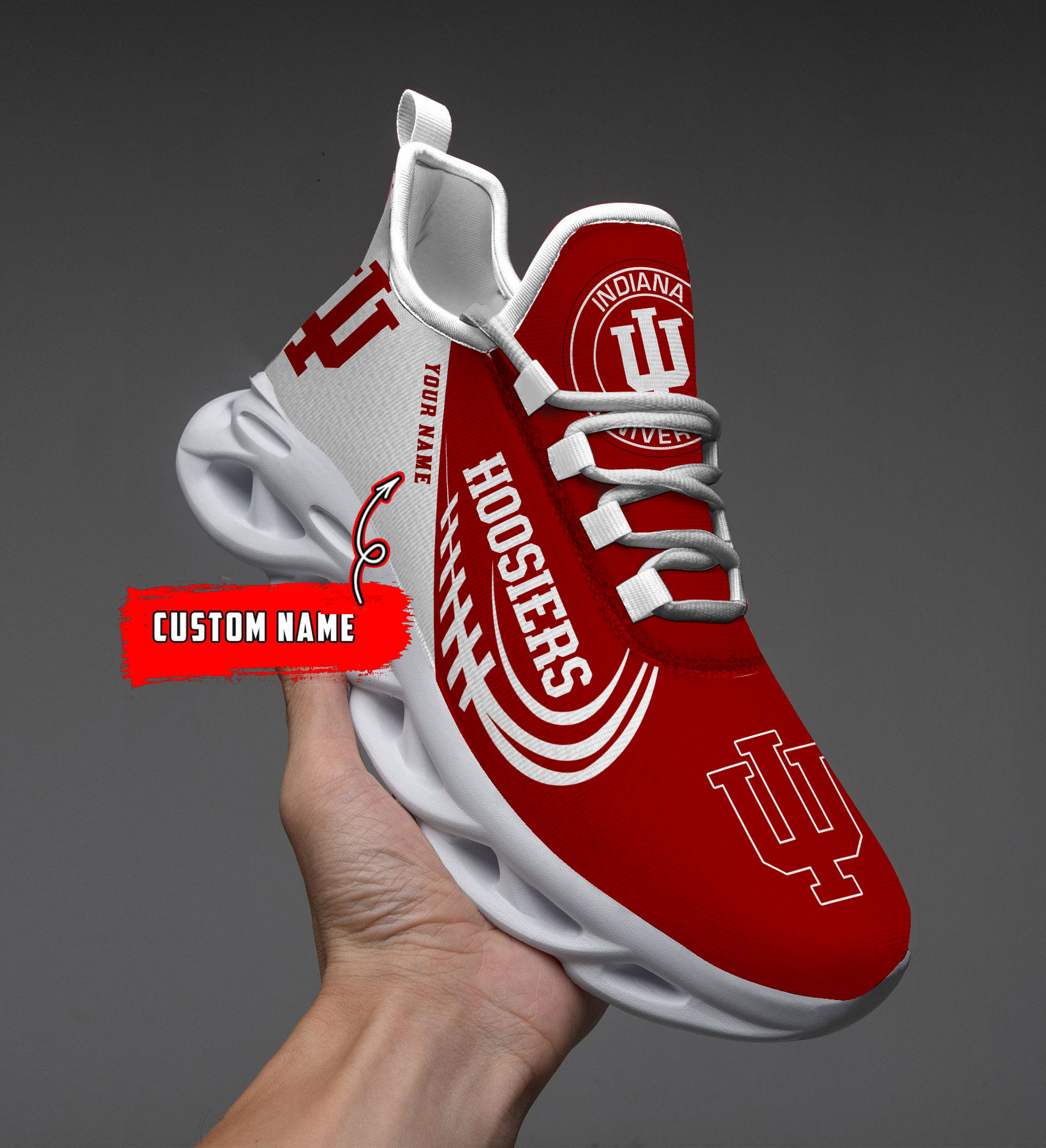1 Custom Name  Georgia Bulldogs PERSONALIZED MAX SOUL SHOES T1