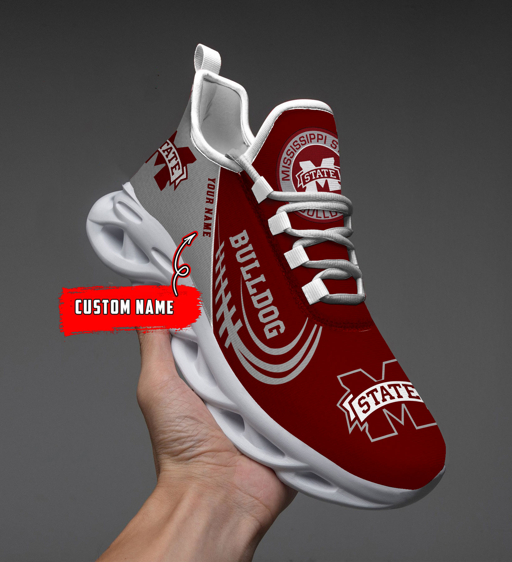 1 Custom Name  Nebraska Cornhuskers PERSONALIZED MAX SOUL SHOES T1