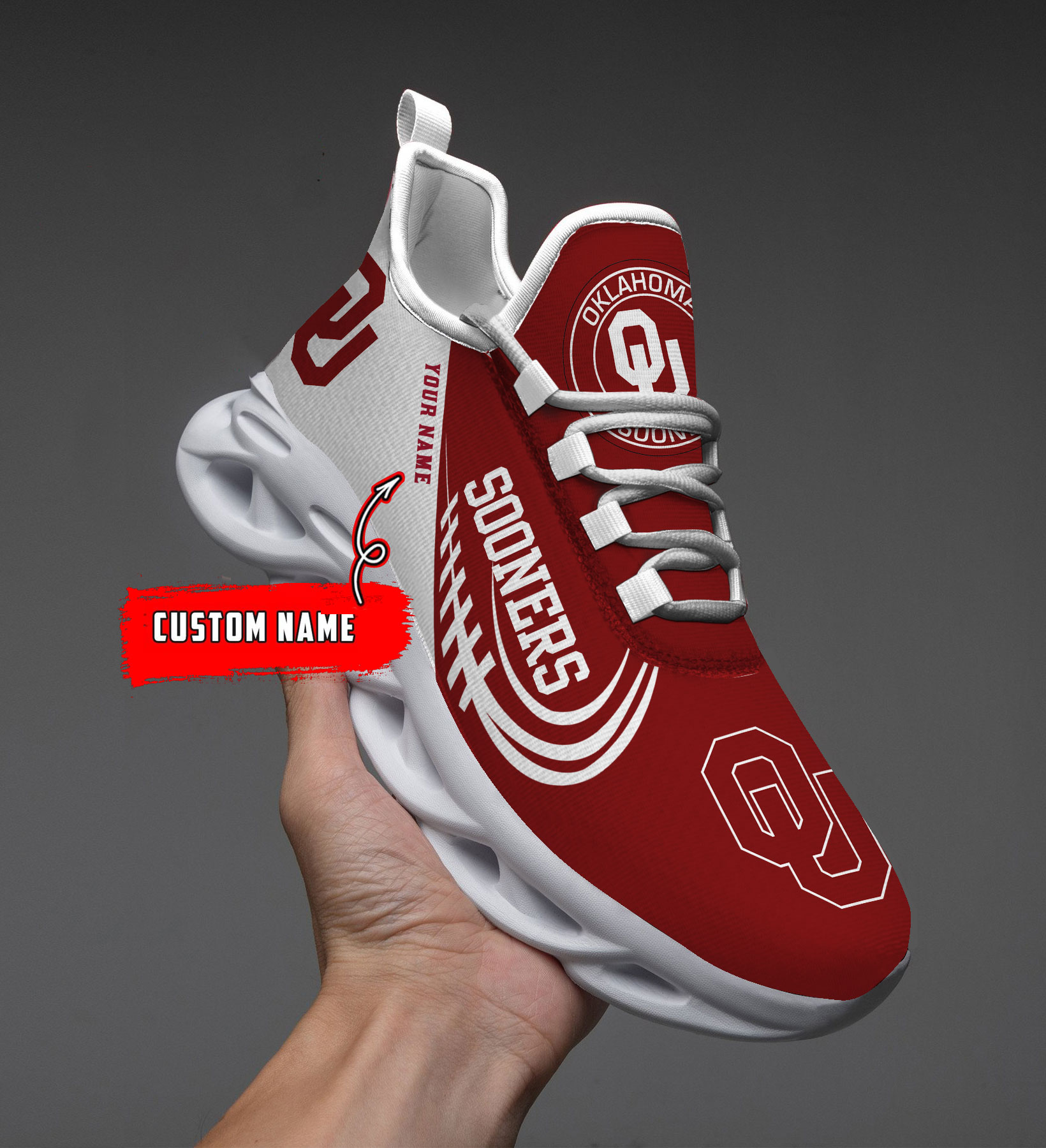 1 Custom Name  Notre Dame Fighting Irish PERSONALIZED MAX SOUL SHOES T1