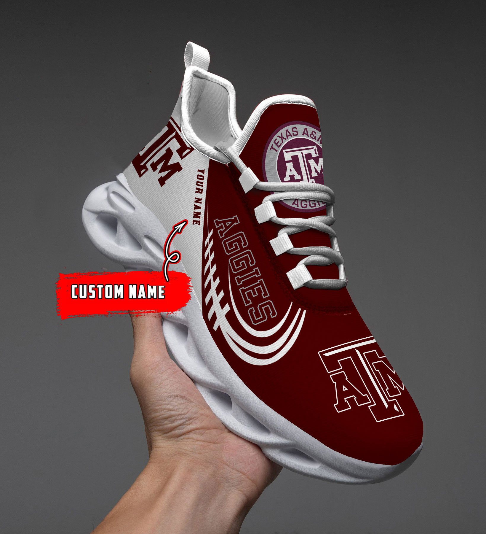 Custom Name  Richmond Tigers PERSONALIZED MAX SOUL SHOES  DS006
