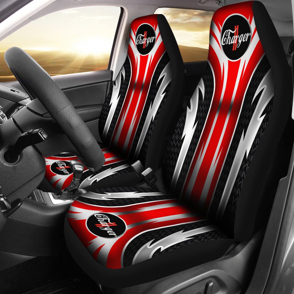 2 Front Cadillac Seat Covers Blue