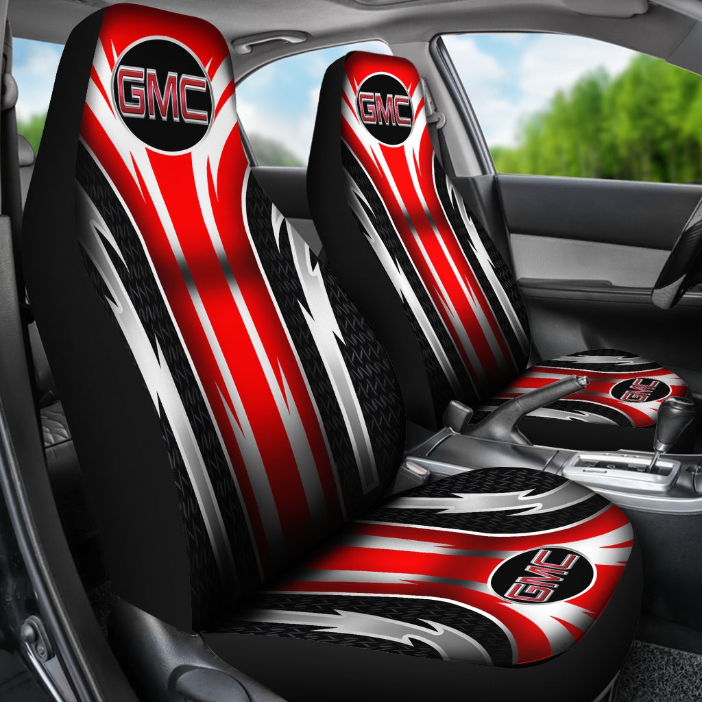 2 Front GMC Seat Covers Red