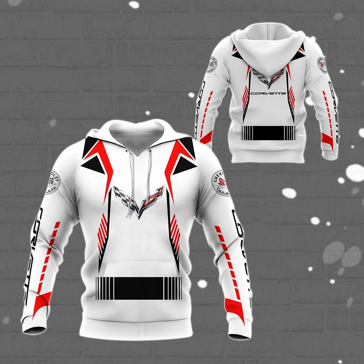 3D All Over Printed Chevrolet Corvette  Shirts Ver1 (White)