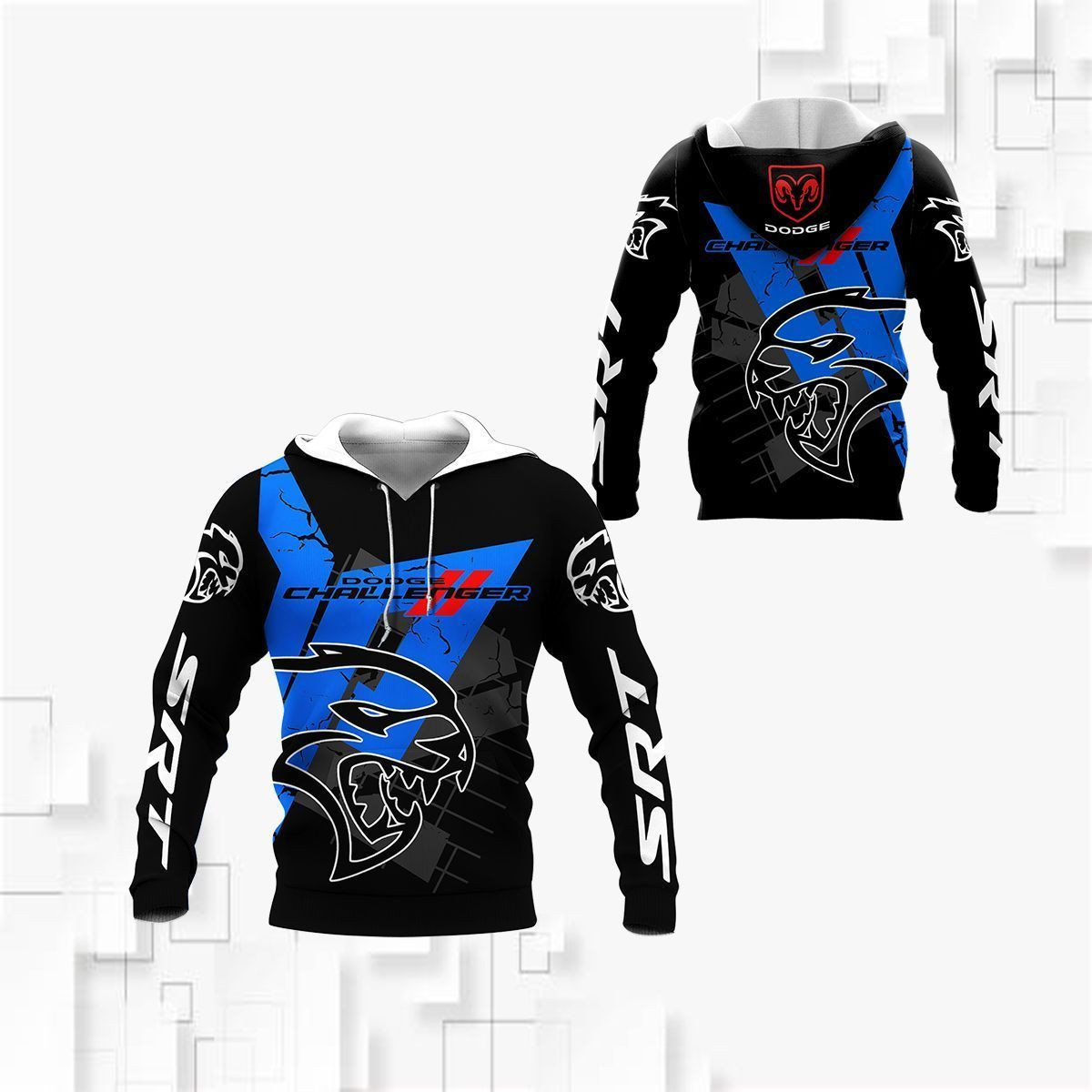 3D All Over Printed Dodge Challenger  Shirts Ver 1 (Blue)
