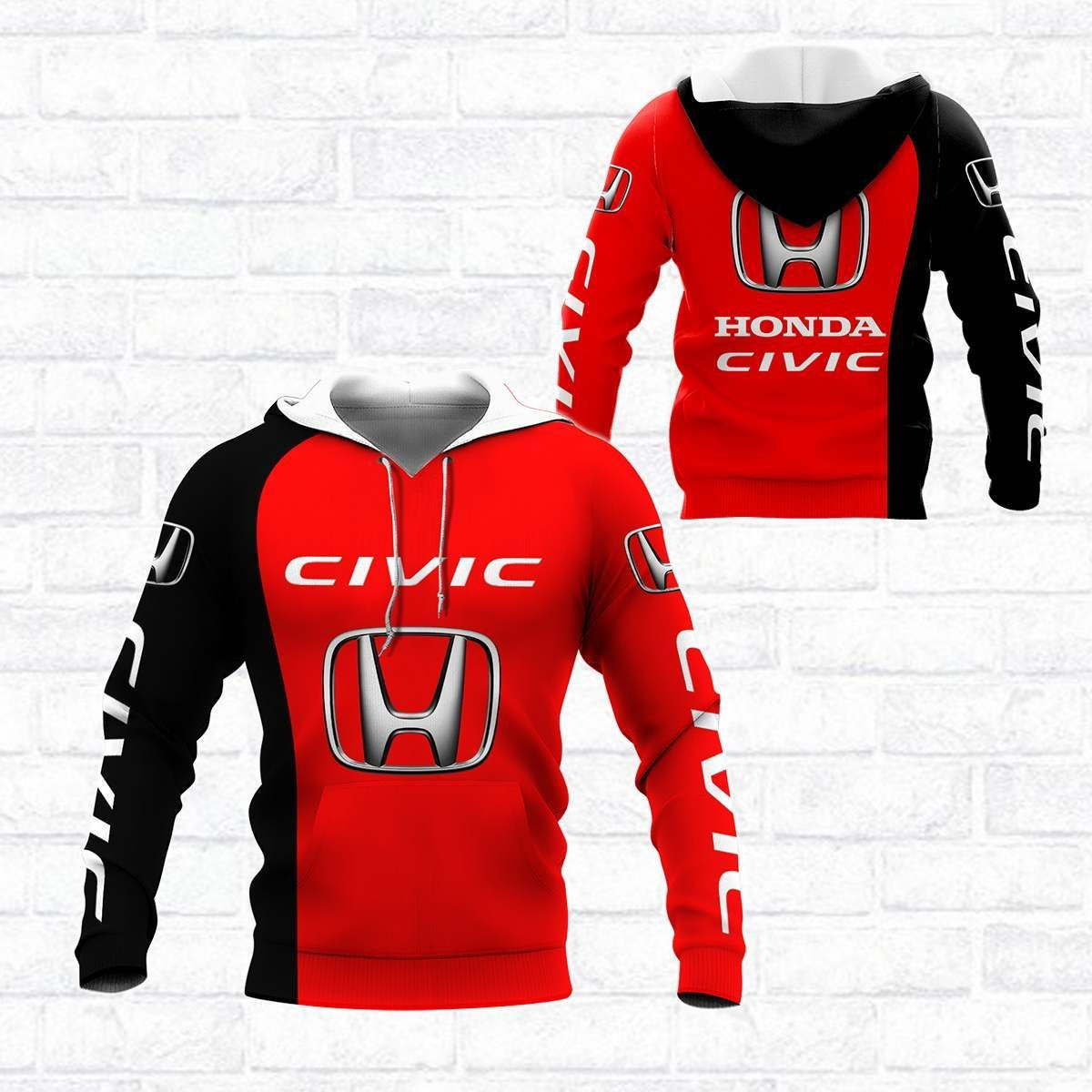 3D All Over Printed Honda Civic Type-R Shirts Ver3 (Dark Blue)