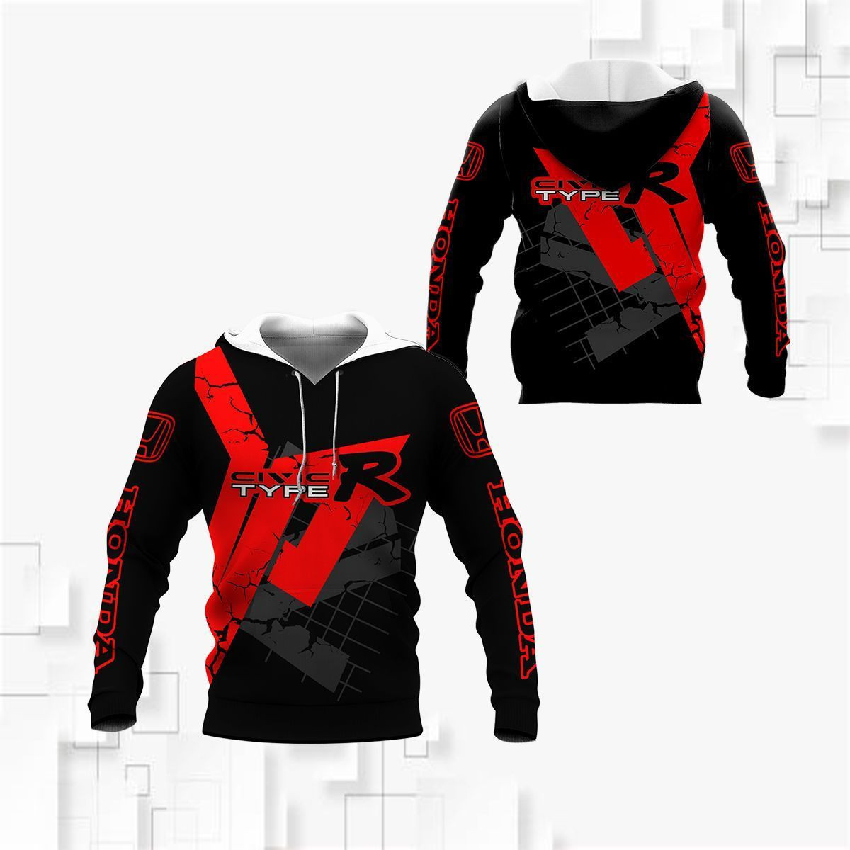3D All Over Printed Honda Civic Type R Tnc Shirts Ver 3 (Red)