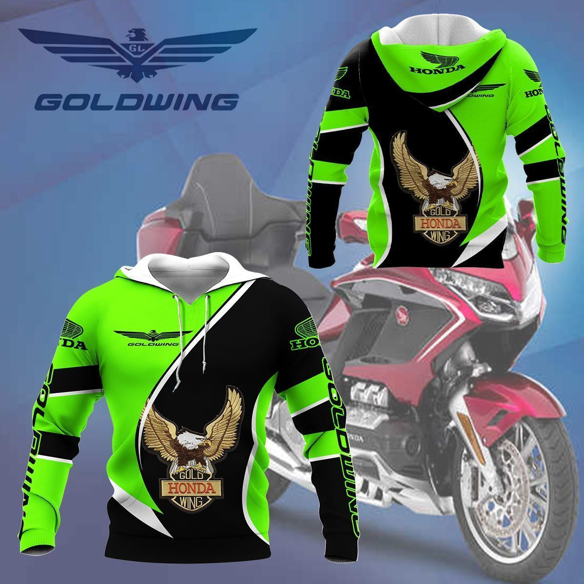 3D All Over Printed Honda Gold Wing  Shirts Ver 4 (Yellow)
