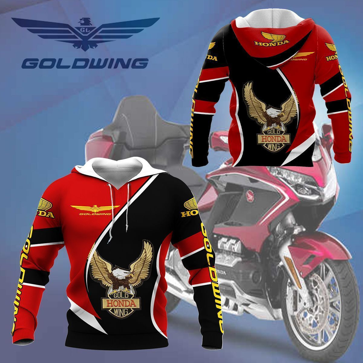 3D All Over Printed Honda Gold Wing  Shirts Ver 1 (Blue)