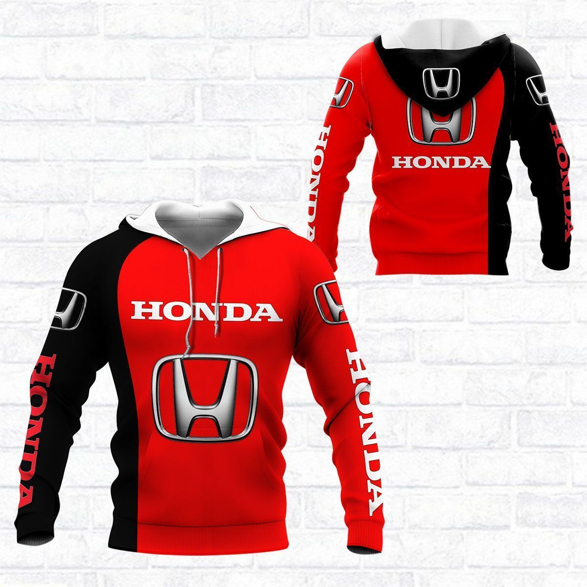 3D All Over Printed Honda  Shirts Ver 2 (White)