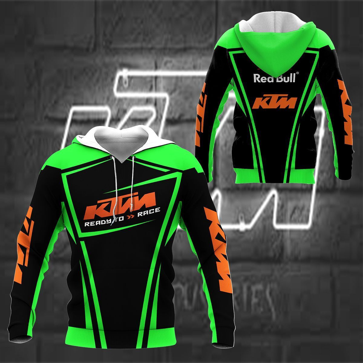 3D All Over Printed KTM Racing  Shirts Ver 5 (Green)