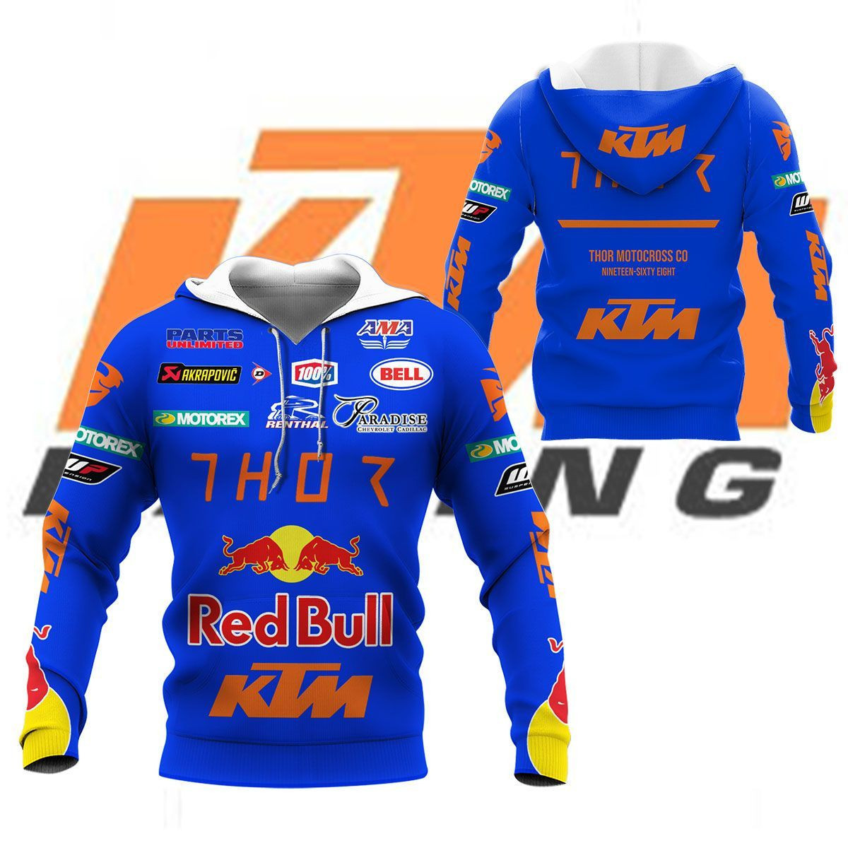 3D All Over Printed KTM Mxgp  Shirts Ver 1 (Grey & Orange)