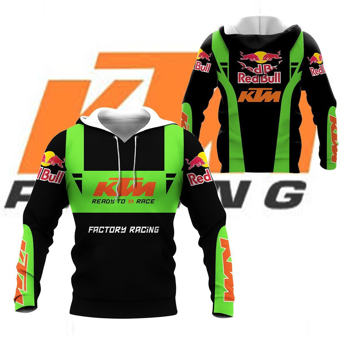 3D All Over Printed KTM Racing  Shirts Ver7 (Orange)