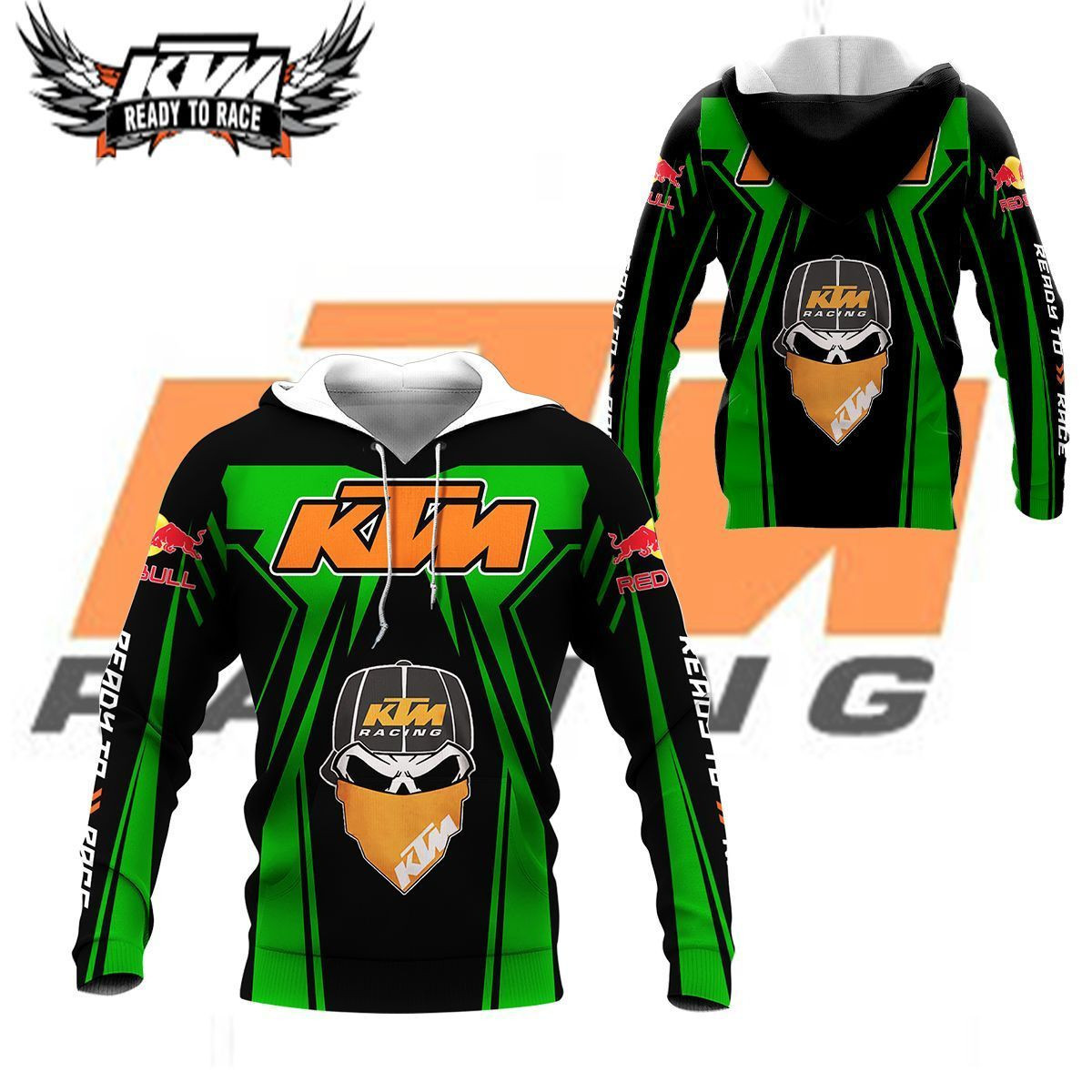 3D All Over Printed KTM Racing  Shirts Ver8 (Orange)
