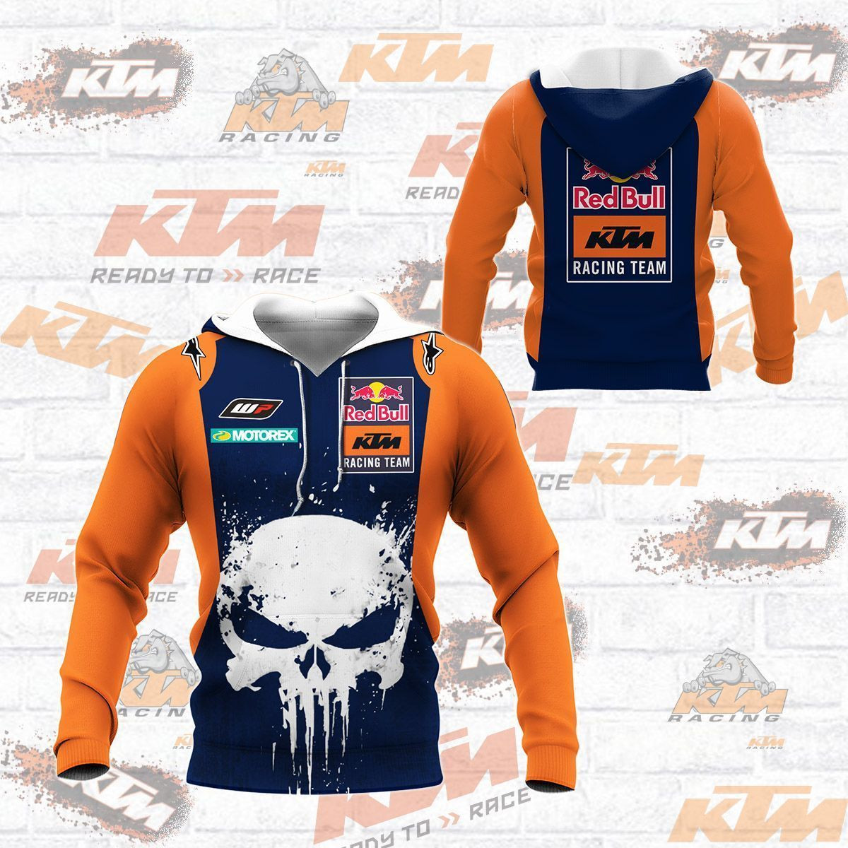3D All Over Printed KTM Racing  Shirts Ver 16 (Grey)