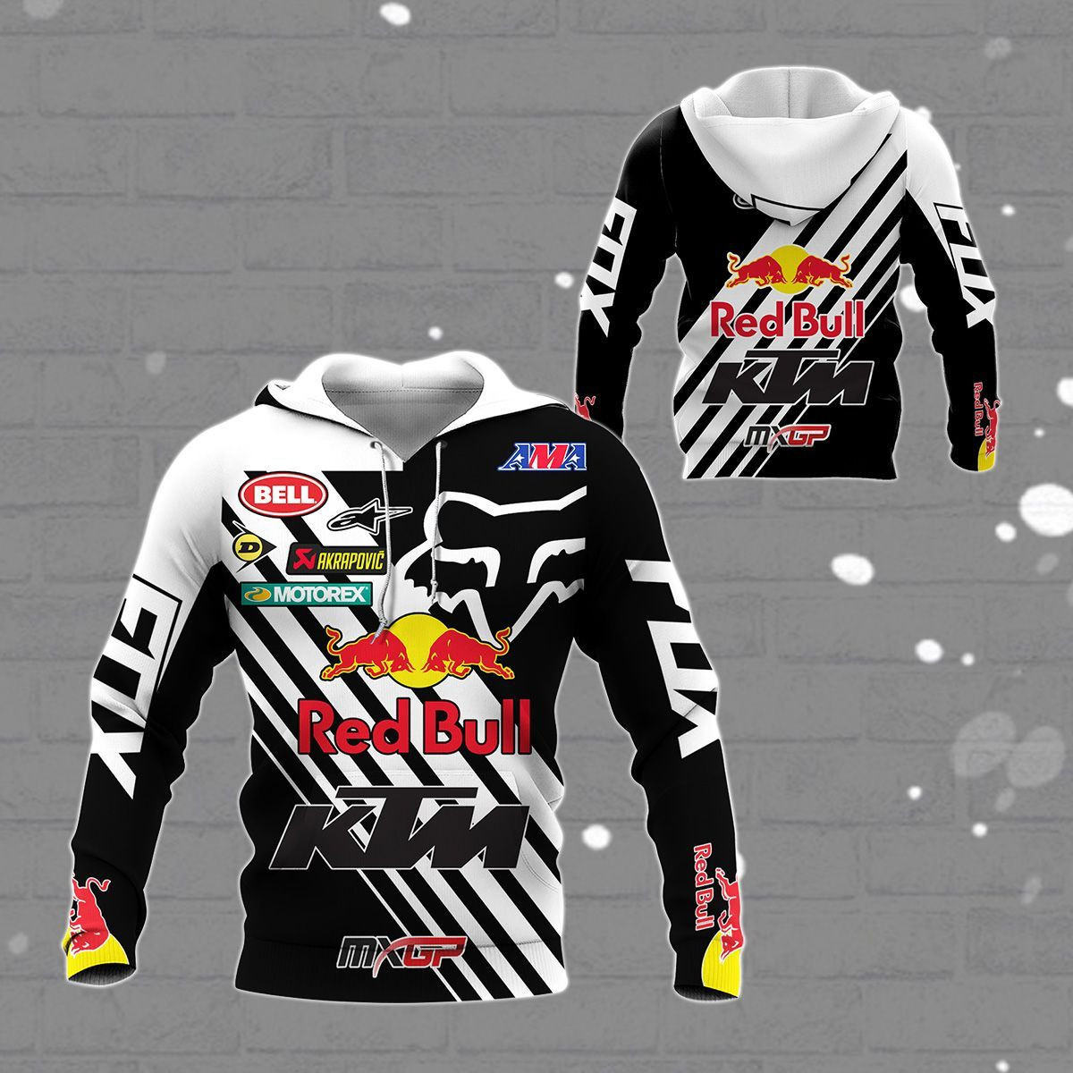 3D All Over Printed KTM Racing  Shirts Ver 5 (Orange & White)