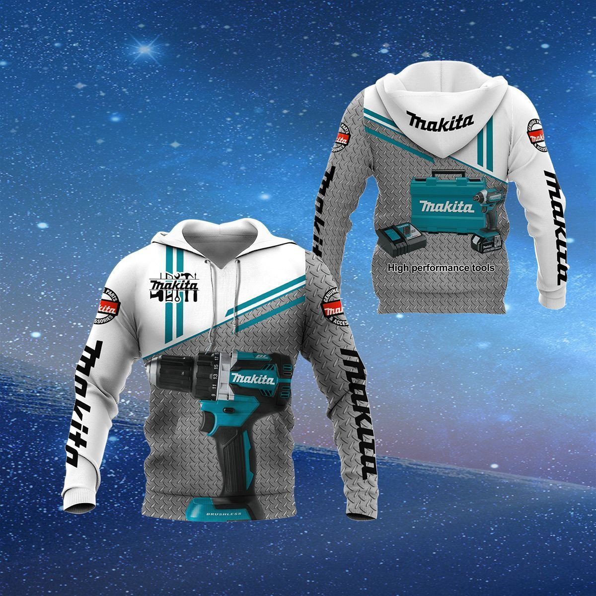 3D All Over Printed Makita TNT-NH Shirts Ver 2 (White)