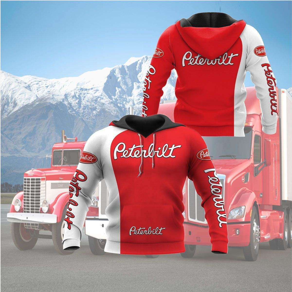 3D All Over Printed Peterbilt AN Shirts Ver 1 (White)