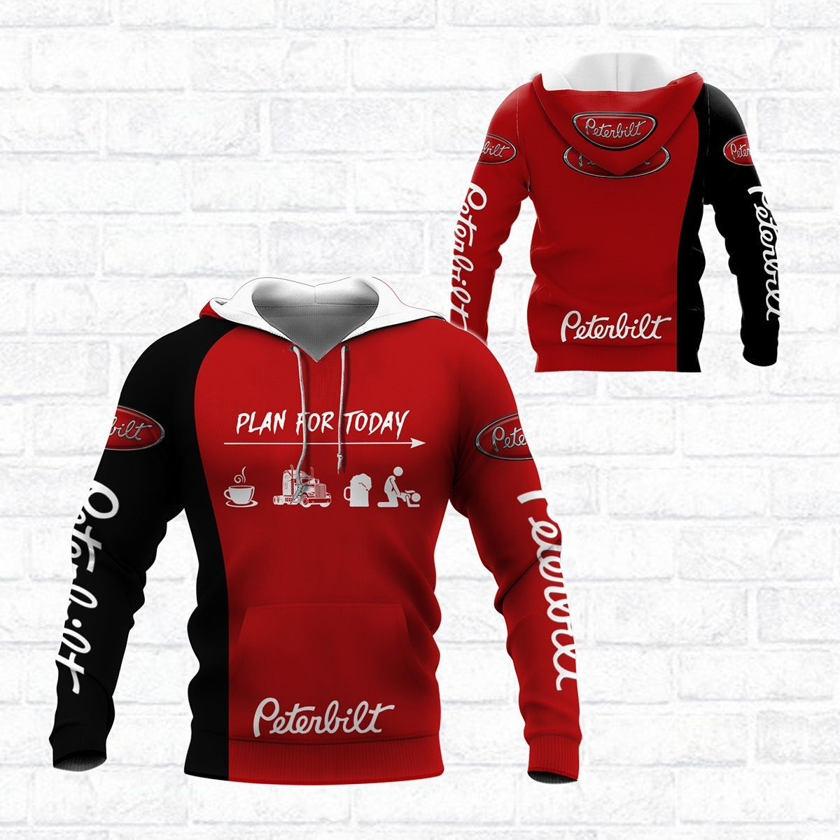 3D All Over Printed Peterbilt- BDA Shirts Ver1 (Red)