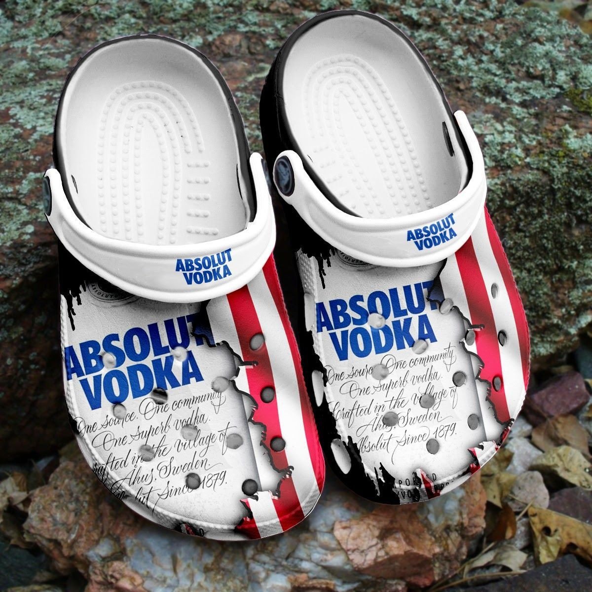 Absolut Vodka Drinking For Mens And Womens Gift For Fan Classic Water Rubber Crocs Crocband Clogs