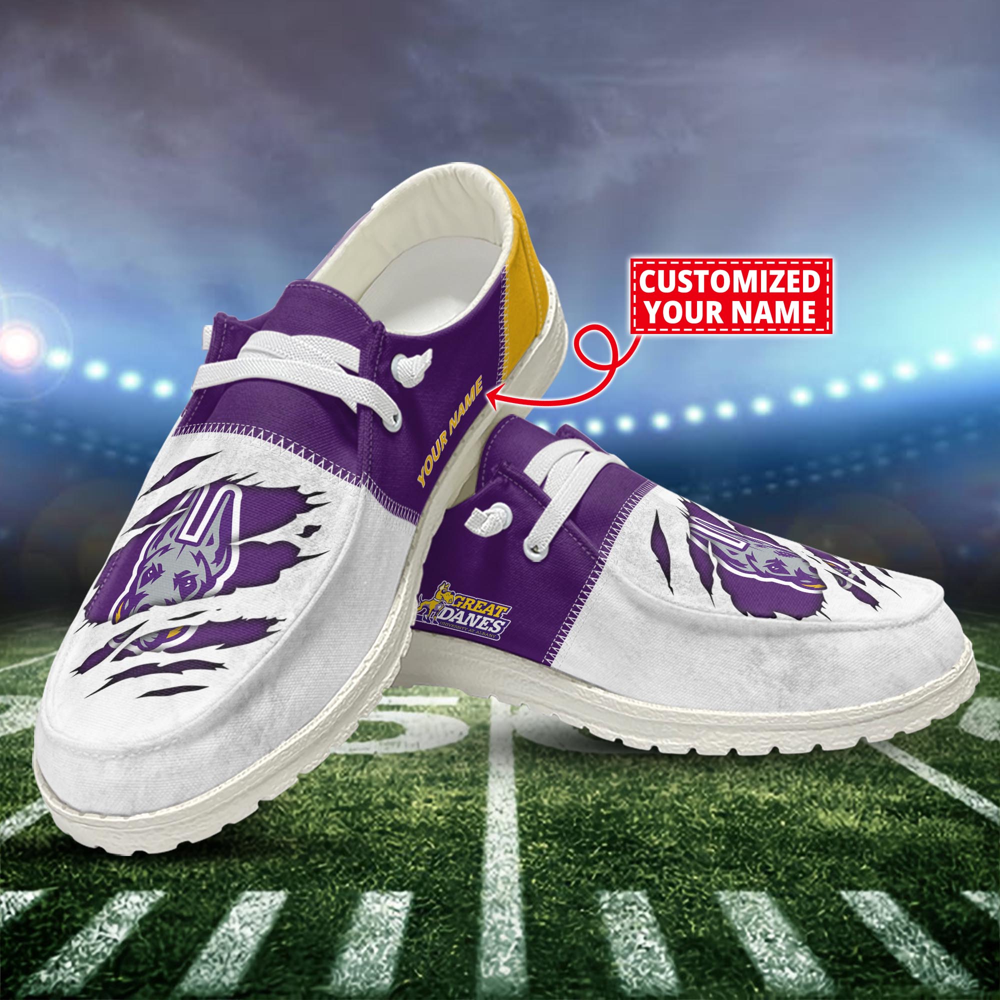Kentucky Wildcats Personalized Hey Dude Sports Shoes - Custom Name Design