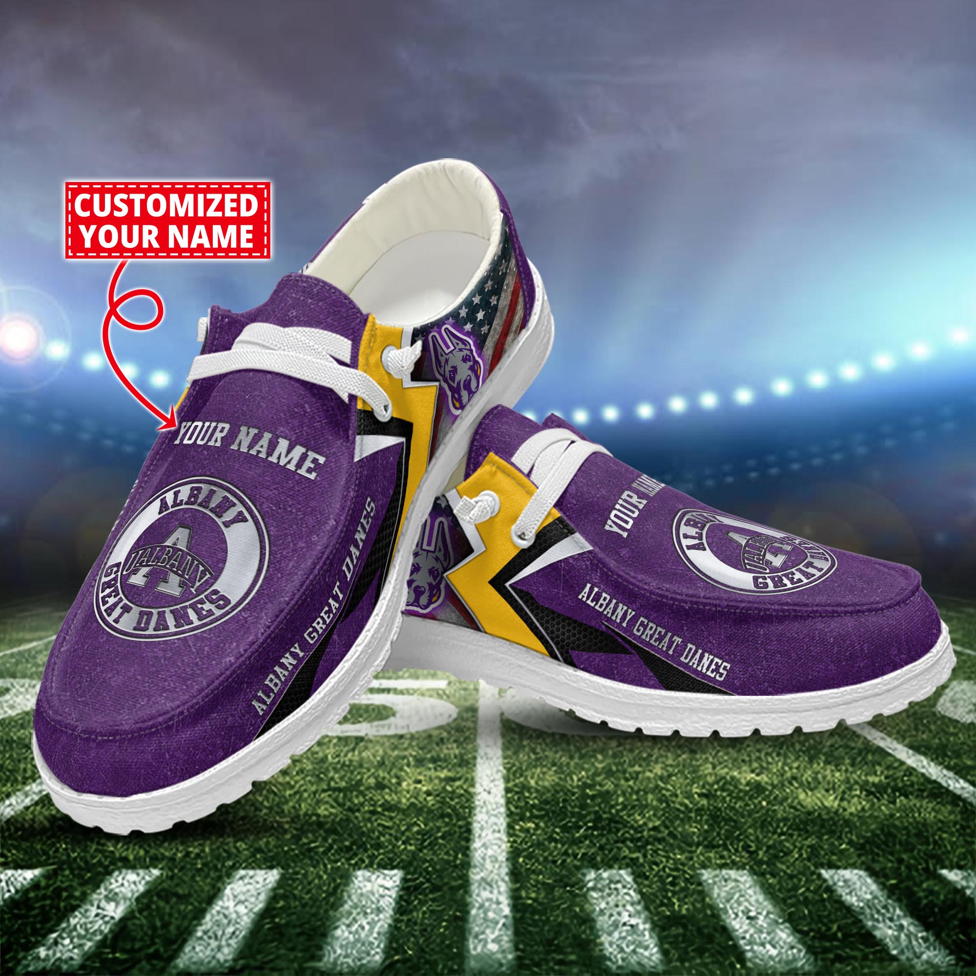 Duke Blue Devils Personalized Hey Dude Sports Shoes - Custom Name Design