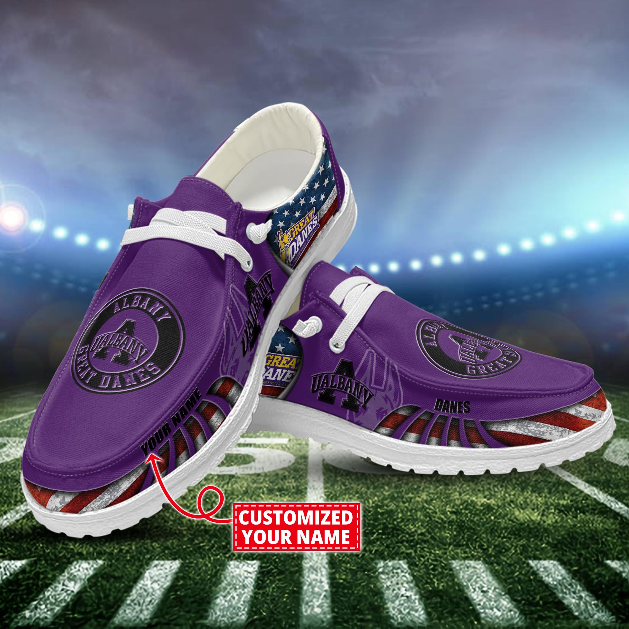 Alabama Crimson Tide Personalized Hey Dude Sports Shoes - Custom Name Design