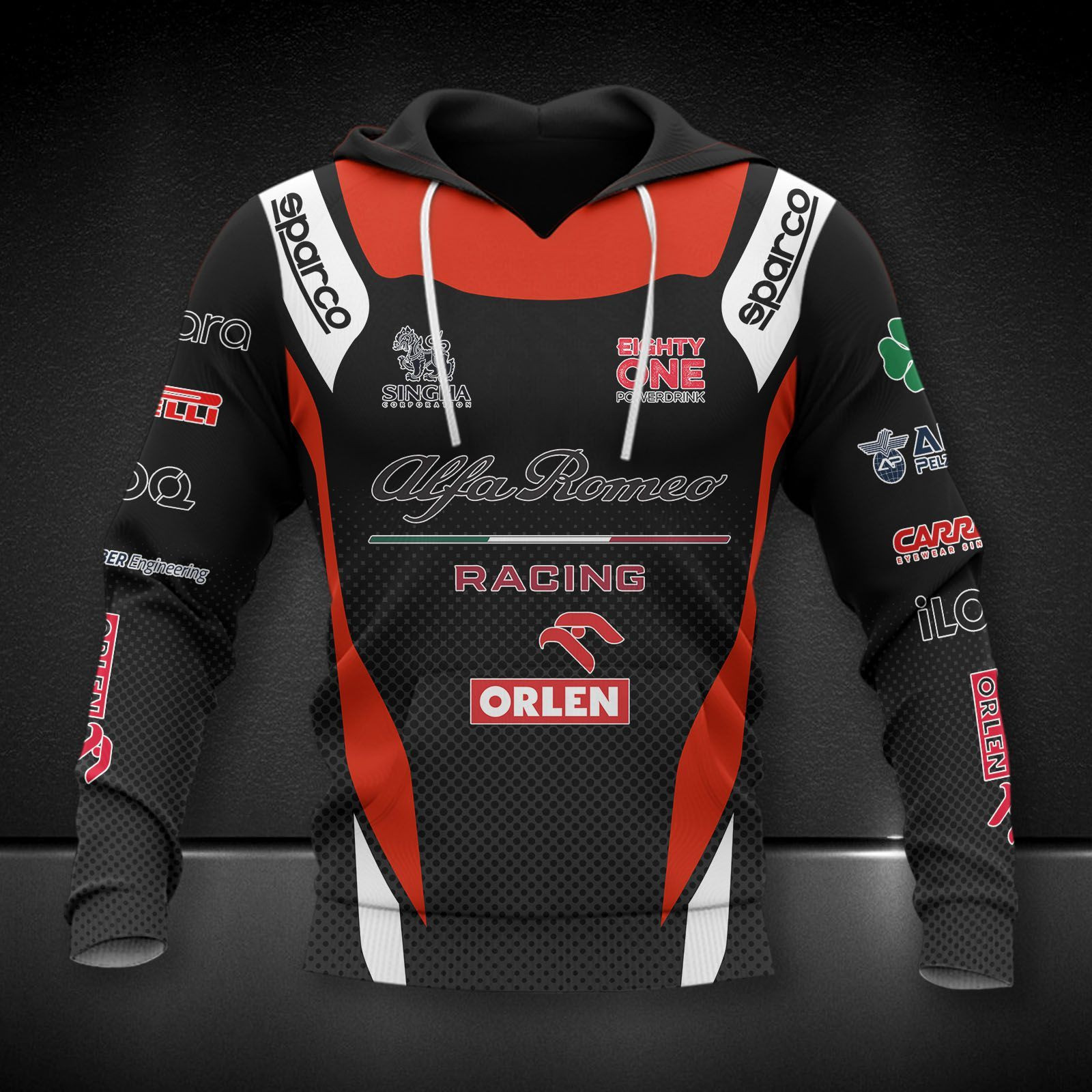 Alfa Romeo Racing ORLEN Printing T-Shirt, Polo, Hoodie, Zip, Bomber 9683 