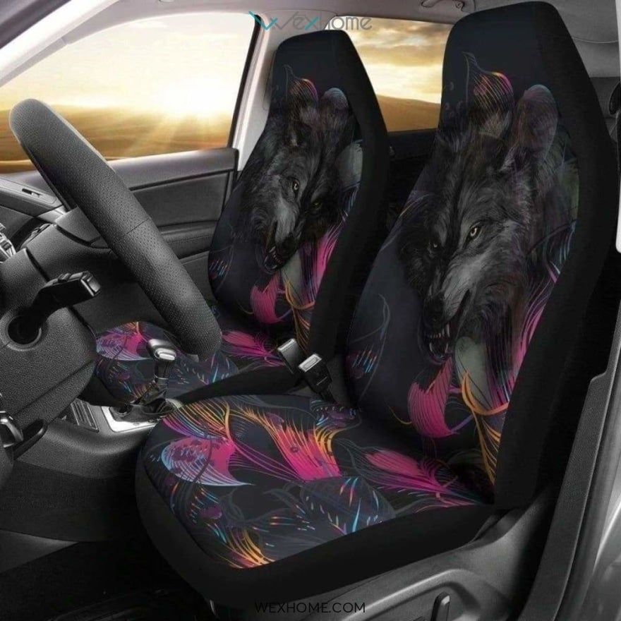 Vintage Black Polka Dot Pet Car Seat Cover
