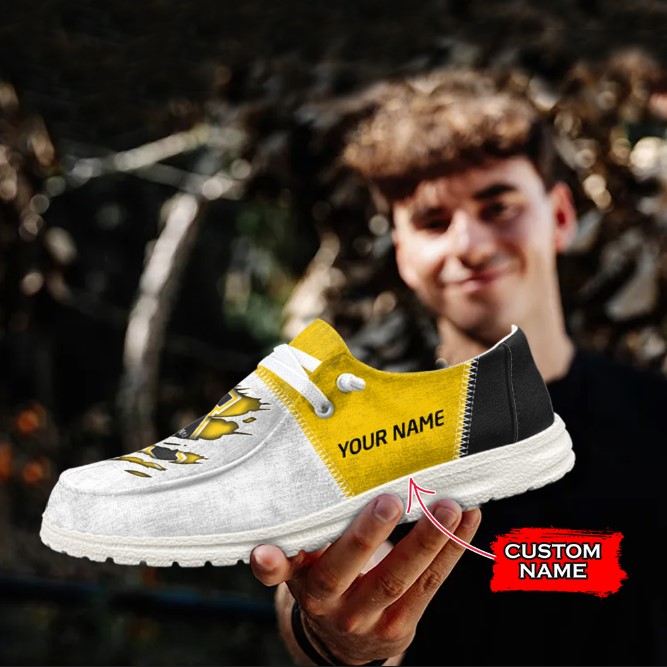 Ohio State Buckeyes Personalized Hey Dude Sports Shoes - Custom Name Design