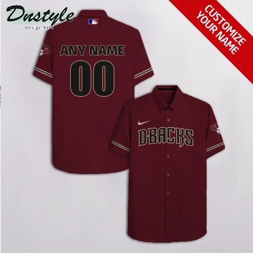 Arizona Diamondbacks Personalized Name And Number Gray Hawaiian Shirt