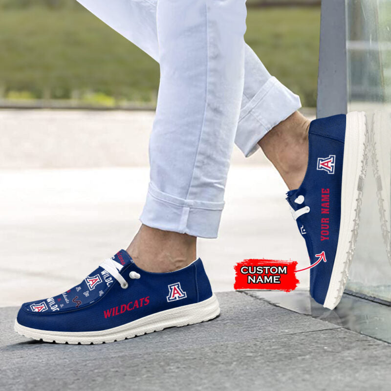 Arkansas Razorbacks Personalized Hey Dude Sports Shoes - Custom Name Design