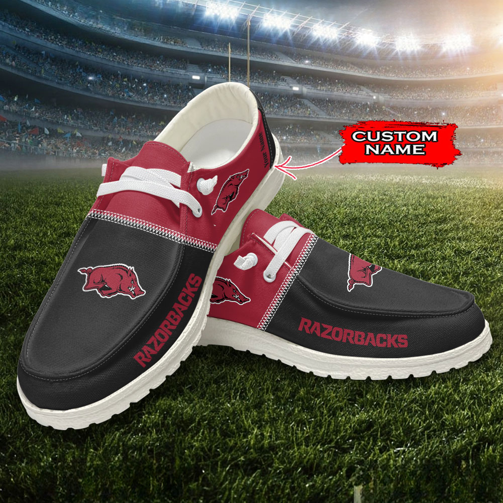Miami Hurricanes Personalized Hey Dude Sports Shoes - Custom Name Design