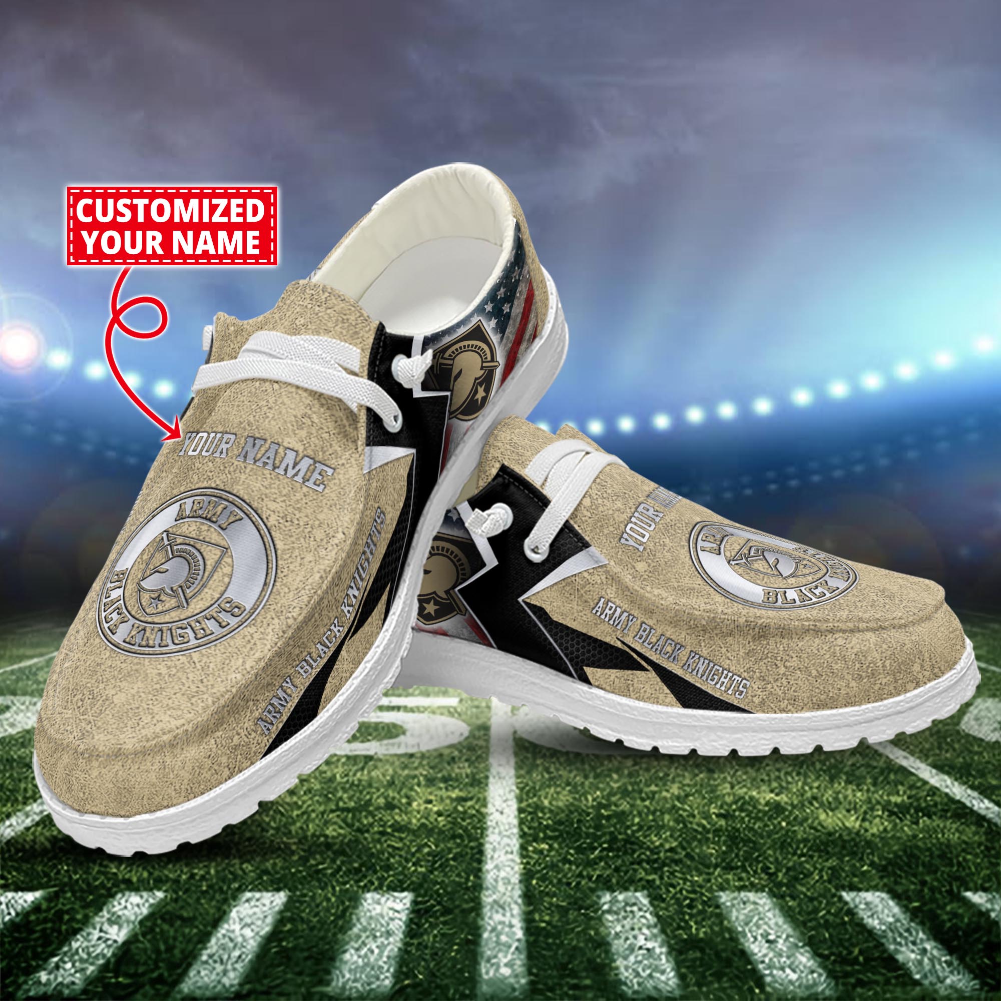 Denver Broncos Personalized Hey Dude Sports Shoes - Custom Name Design