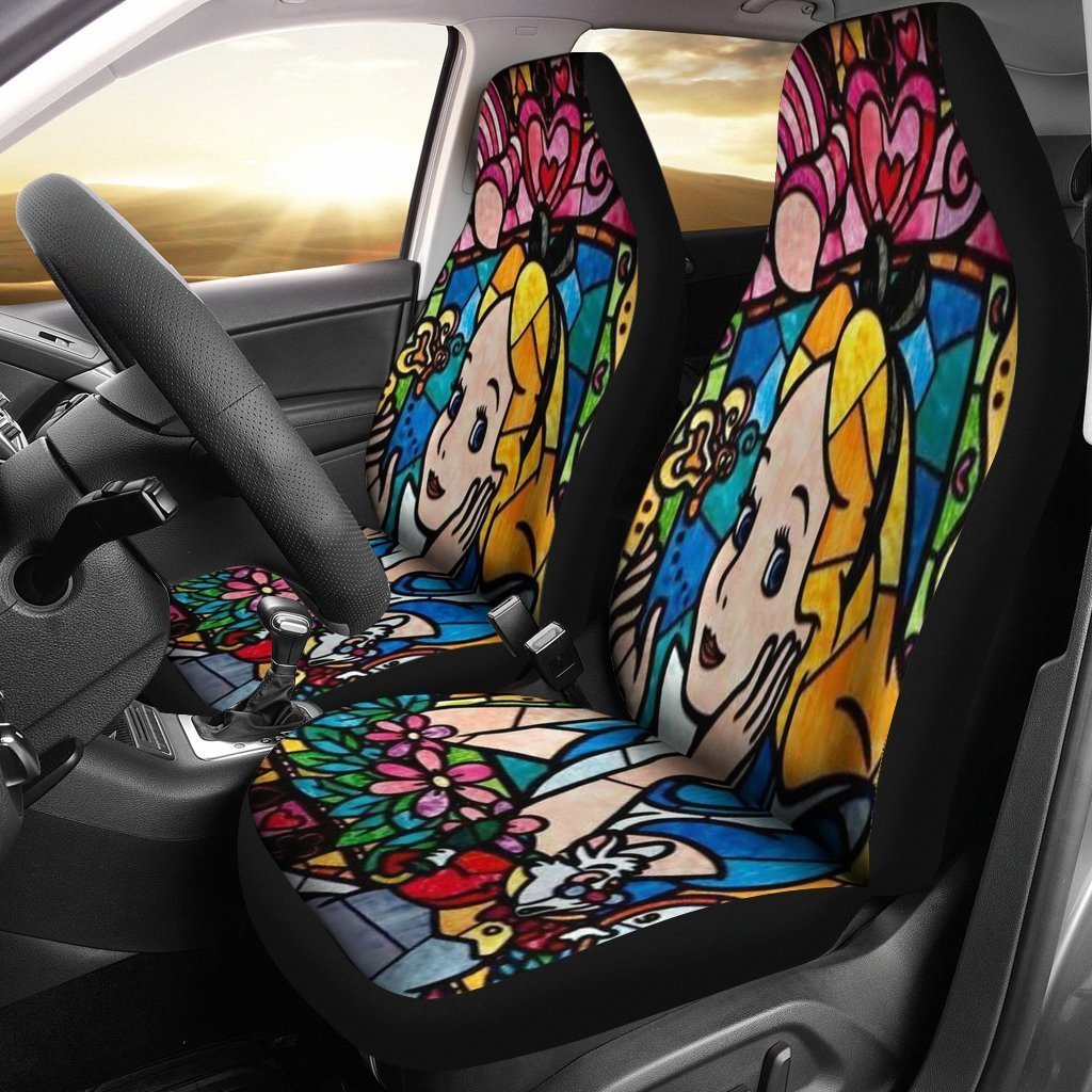 Cute Schnauzer Car Seat Cover ( Set of 2)