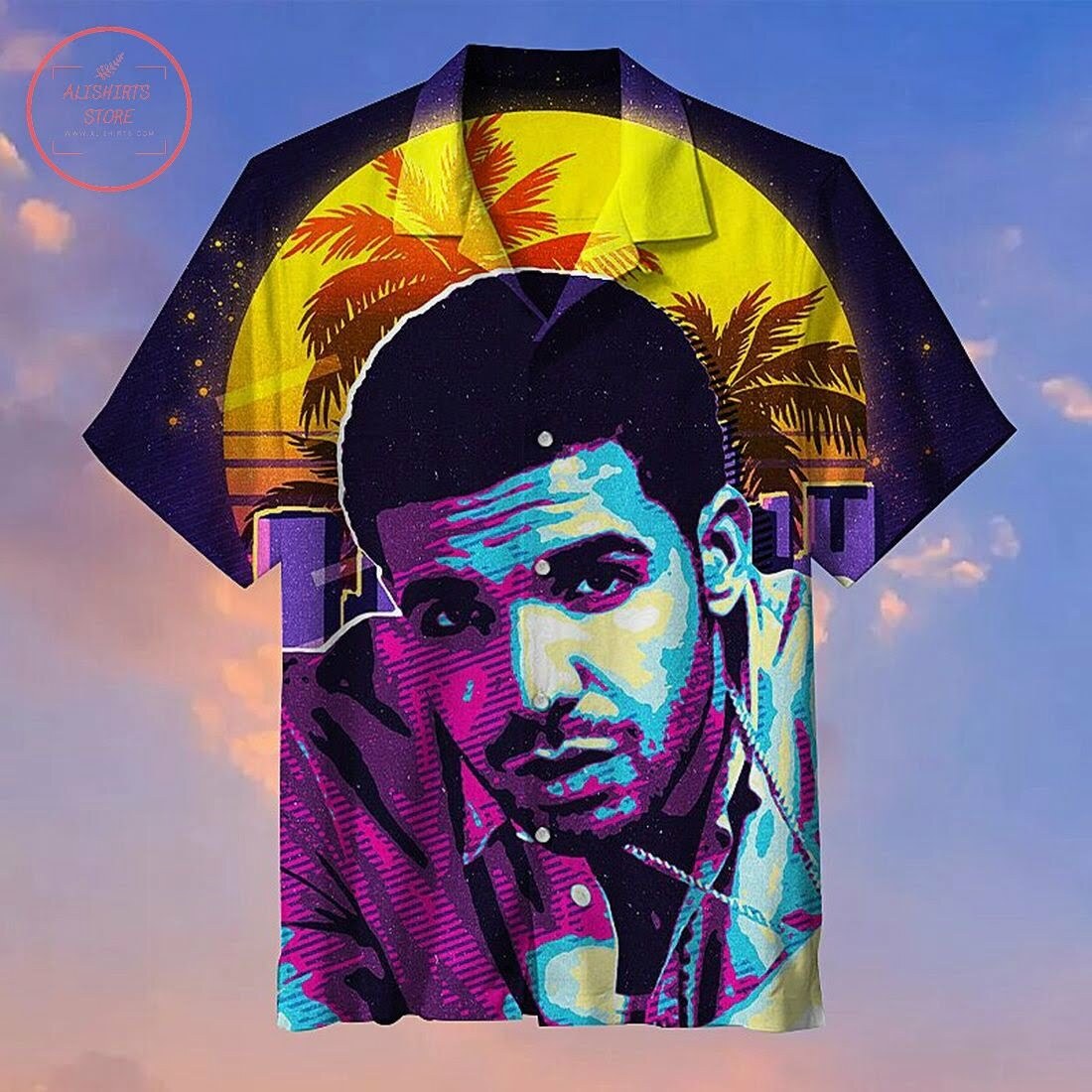 Tag You're It Bright Multi Urban Graffiti Hawaiian Shirt