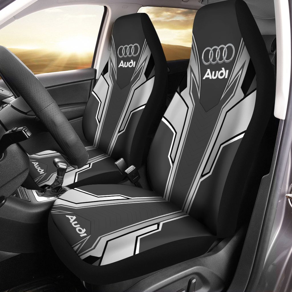 Audi An-Ht Car Seat Cover (Set Of 2) Ver 2 (Grey)