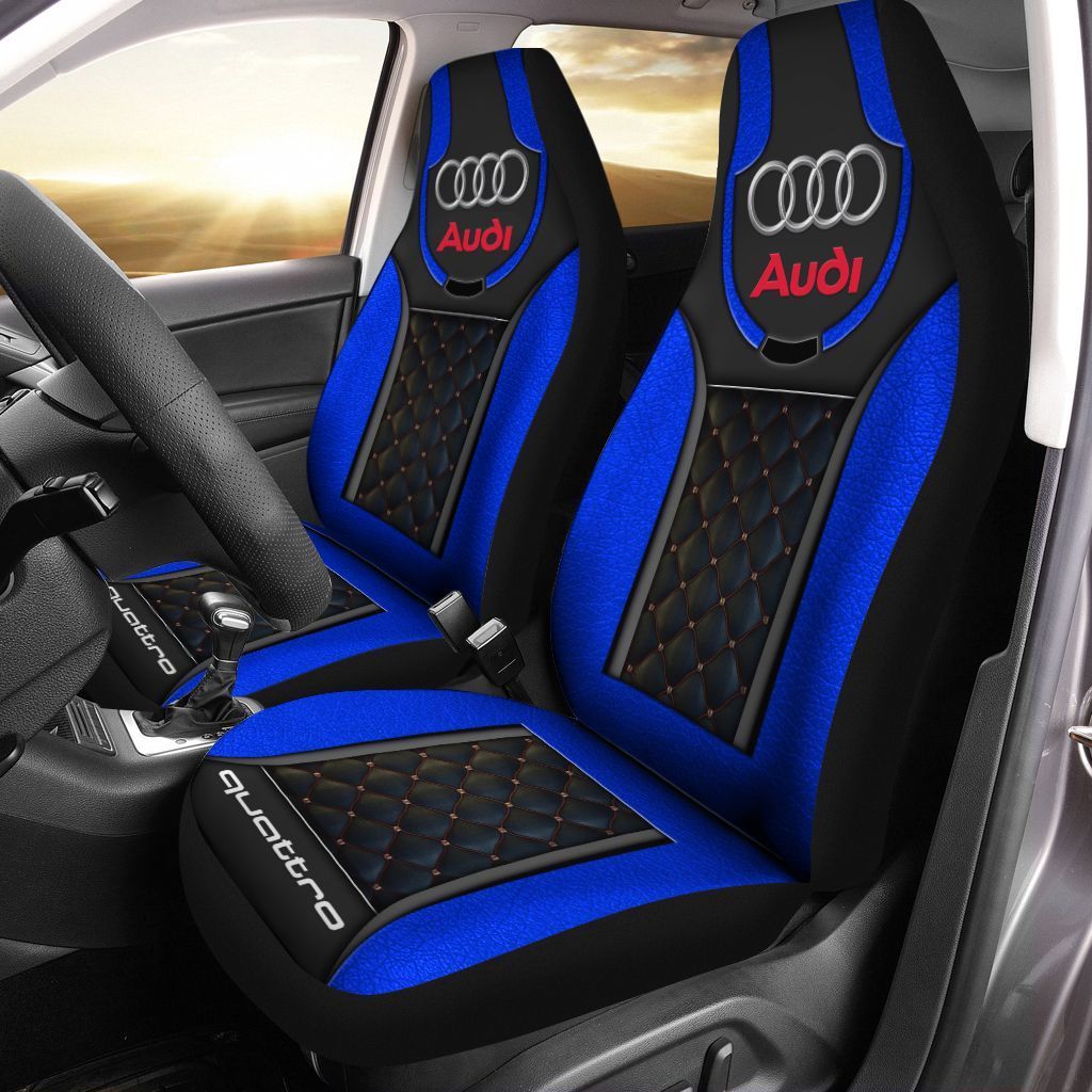 Audi Pvt-Ql Car Seat Cover (Set Of 2) Ver 3 (Grey)