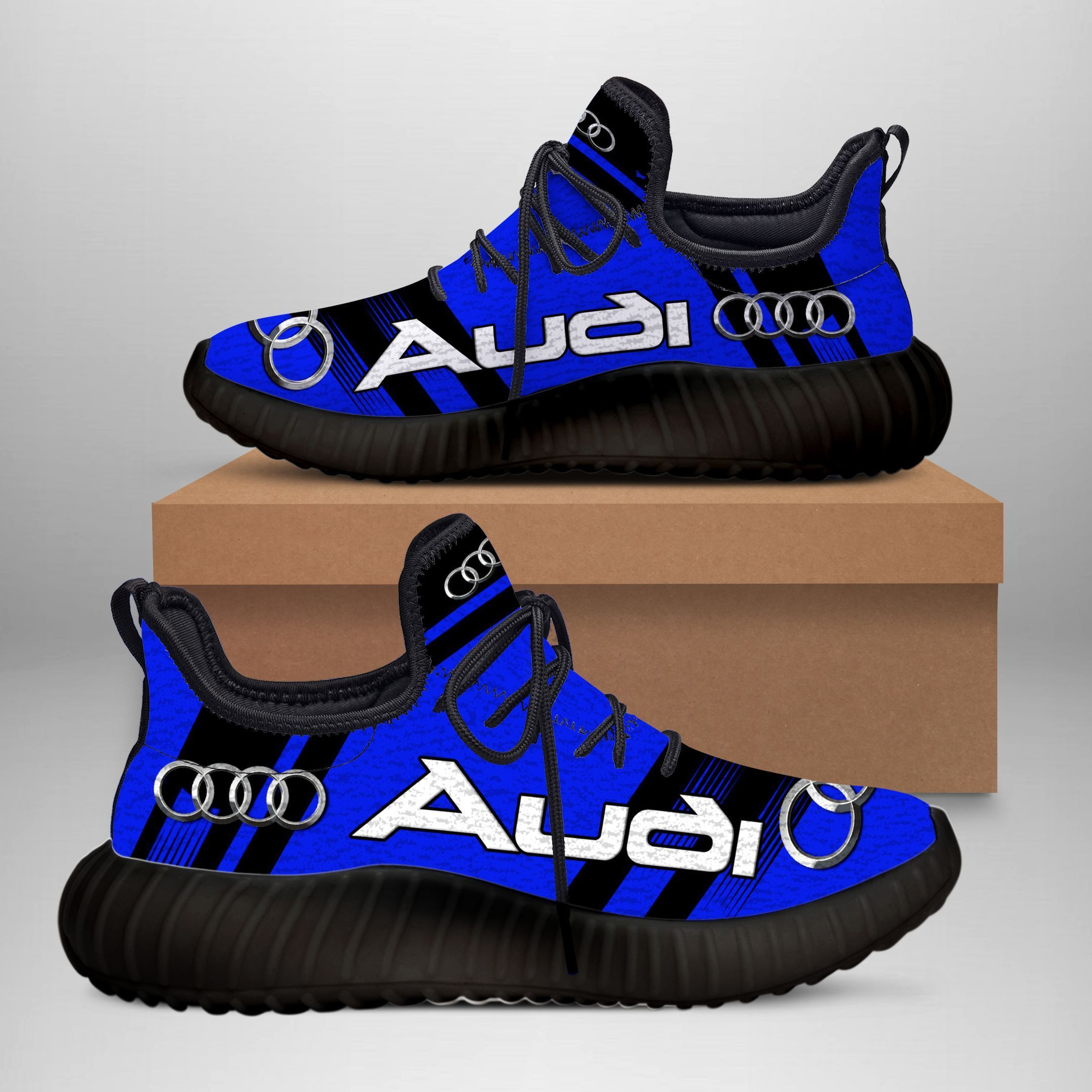 3D Printed Audi  Sneakers Ver 2 For Men & Women (Grey)