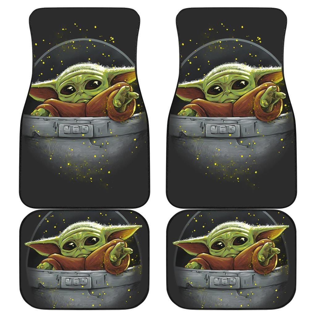 Baby Yoda Cute The Mandalorian Car Floor Mats
