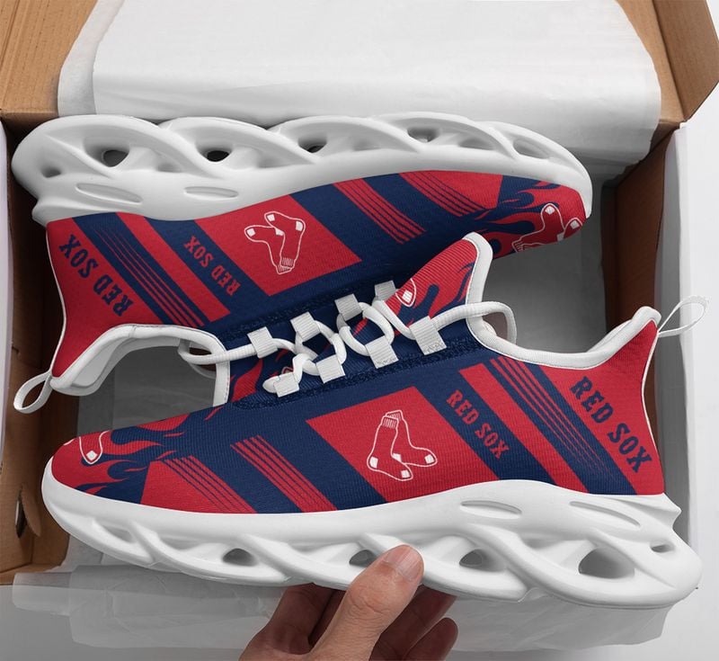 New York Mets Stripe and Fire Pattern Max Soul Shoes NEW019650
