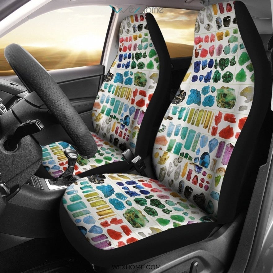 Gold Floral Car Seat Covers