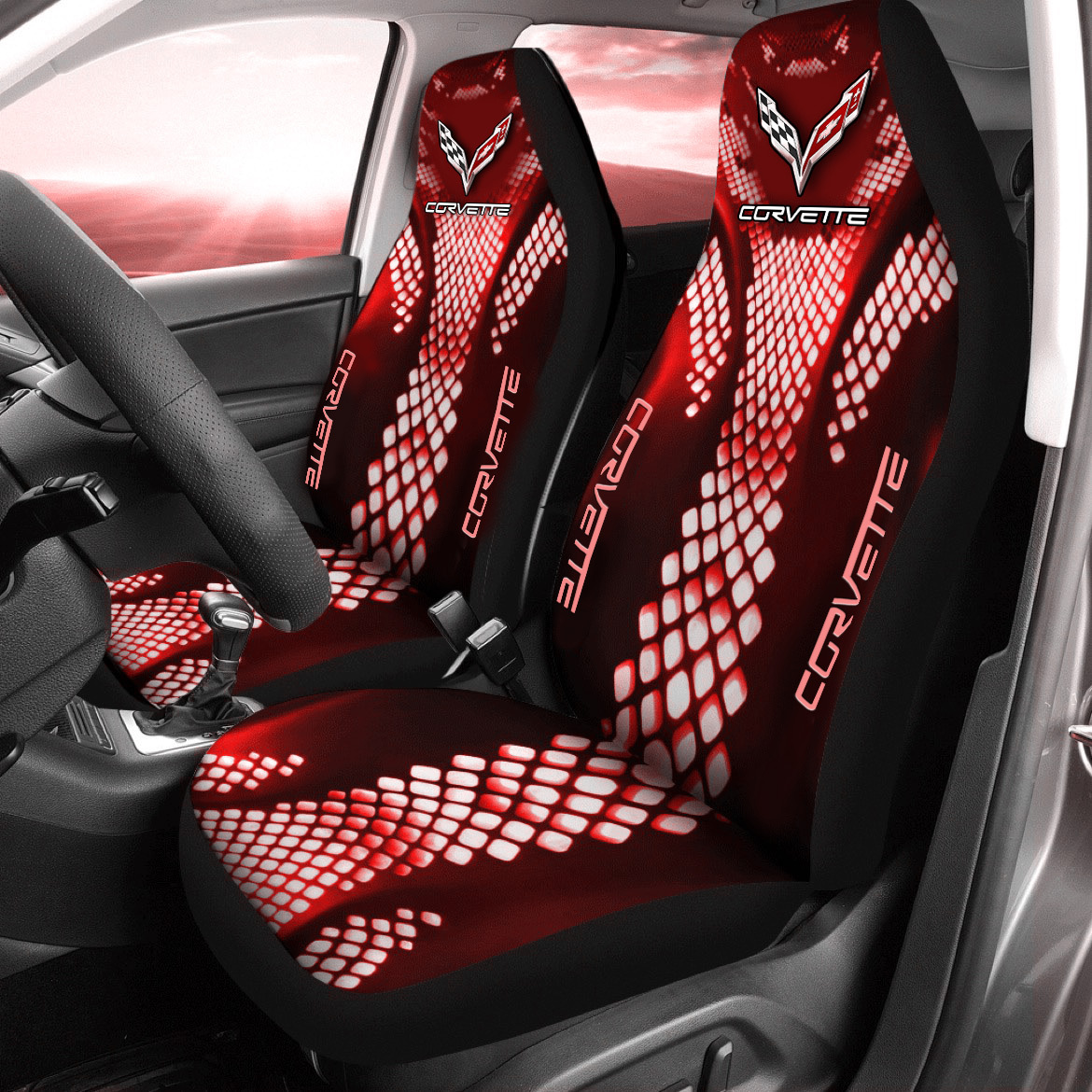 CHEVROLET CORVETTE CAR SEAT COVER ( SET OF 2 )