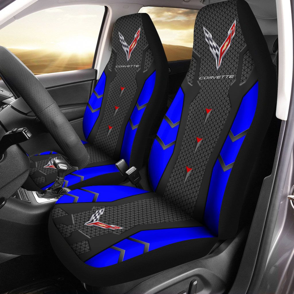 Chevrolet Corvette- Nct Car Seat Cover (Set Of 2) Ver2 (Green)