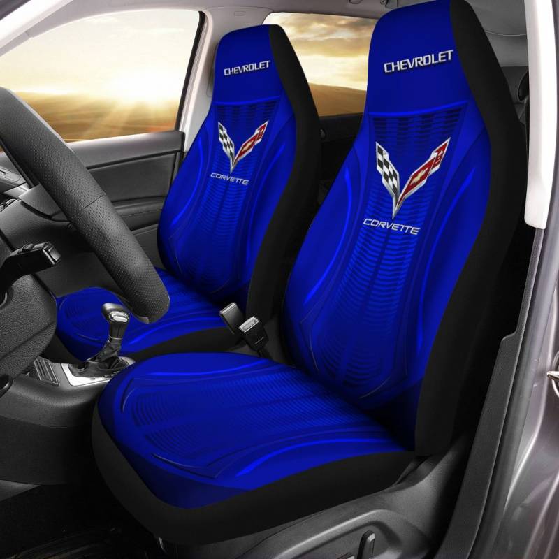 Chevrolet Corvette Nct-Ht Car Seat Cover (Set Of 2) Ver 10 (Blue)