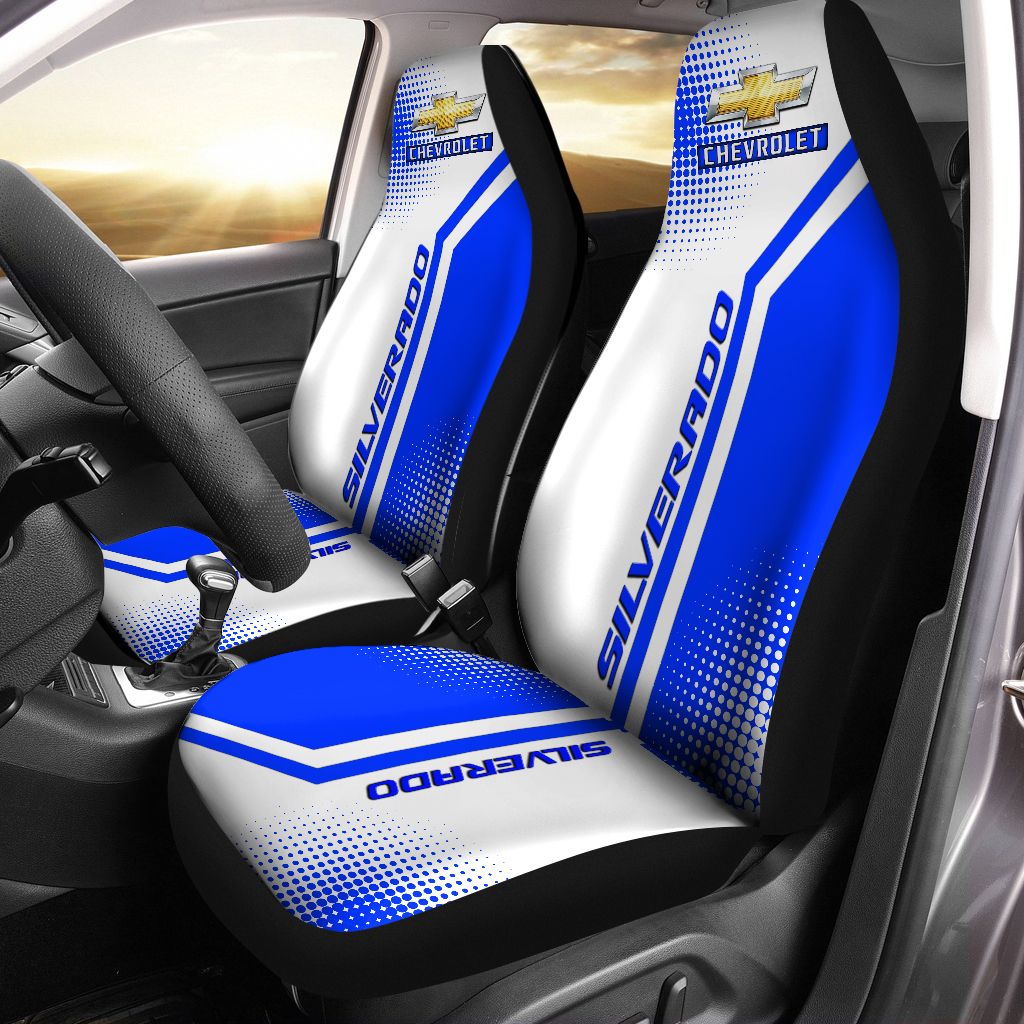 Chevrolet Corvette VTH Car Seat Cover (Set of 2) Ver 3 (Red)