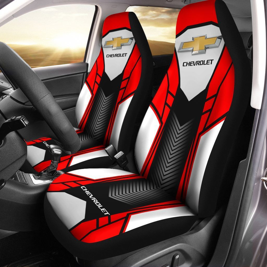 Chevrolet Corvette  Car Seat Cover (Set of 2) Ver 7 (Grey)