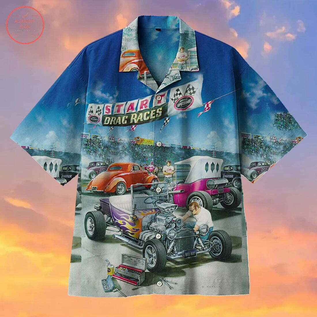 Old Goat With A Rod Hawaiian Shirt
