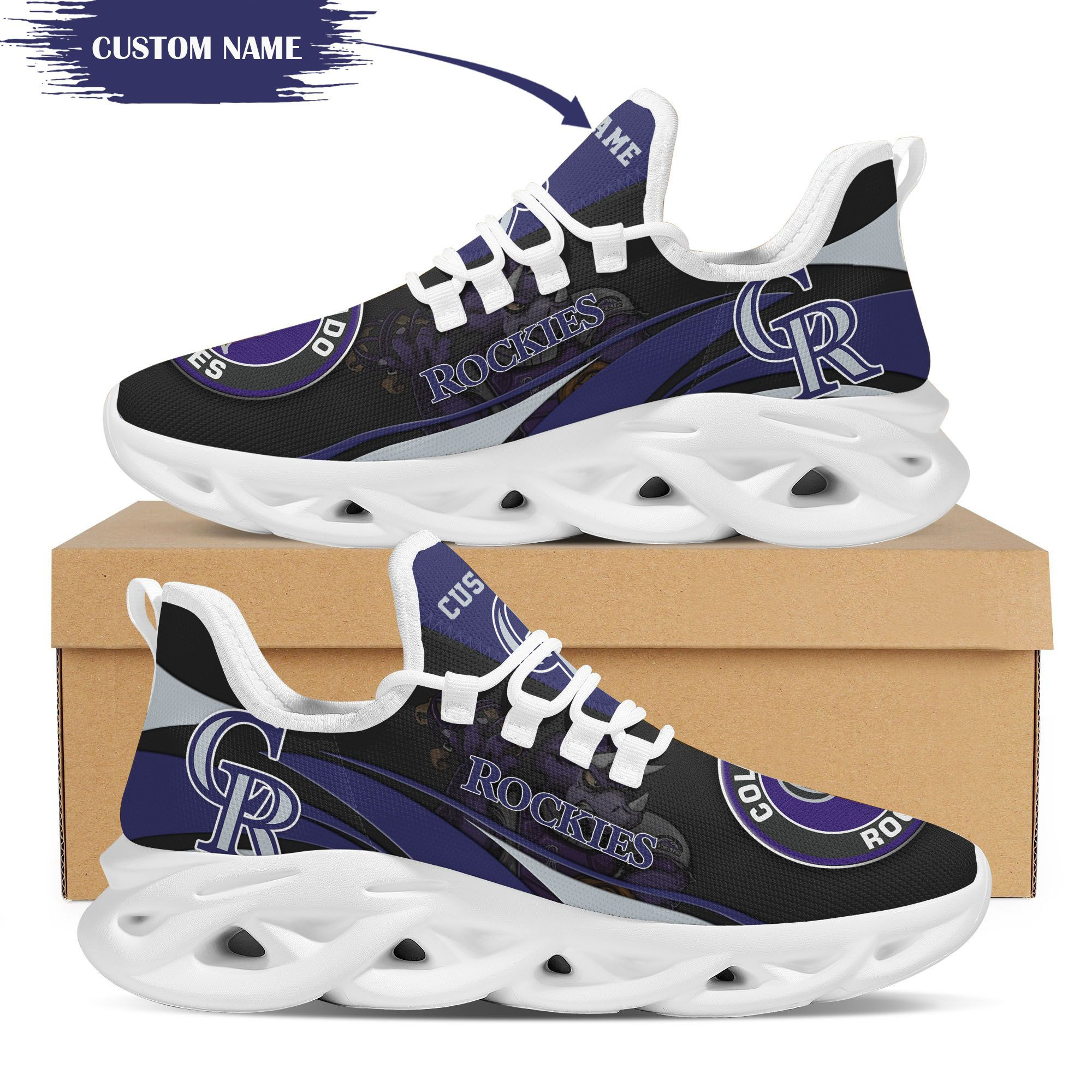 Duke Blue Devils Custom Personalized Max Soul Sneakers Shoes
