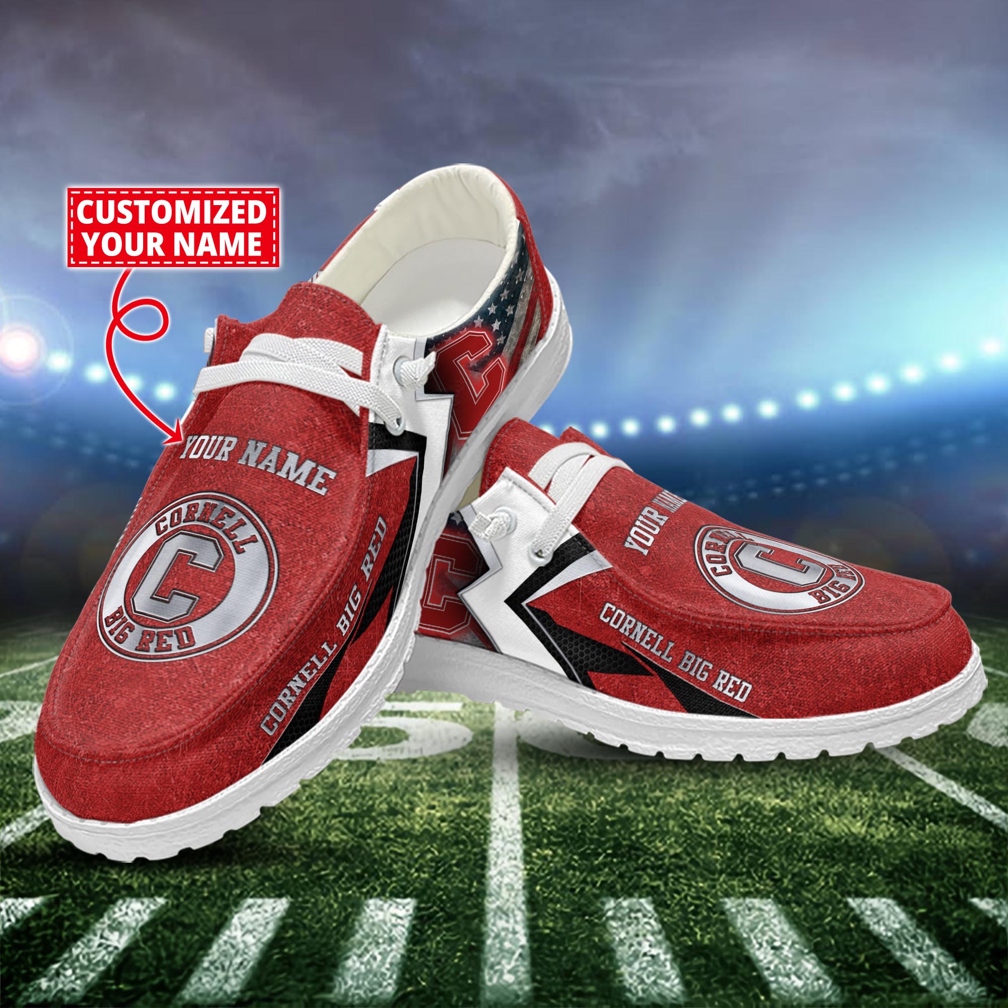 Indiana Hoosiers Personalized Hey Dude Sports Shoes - Custom Name Design