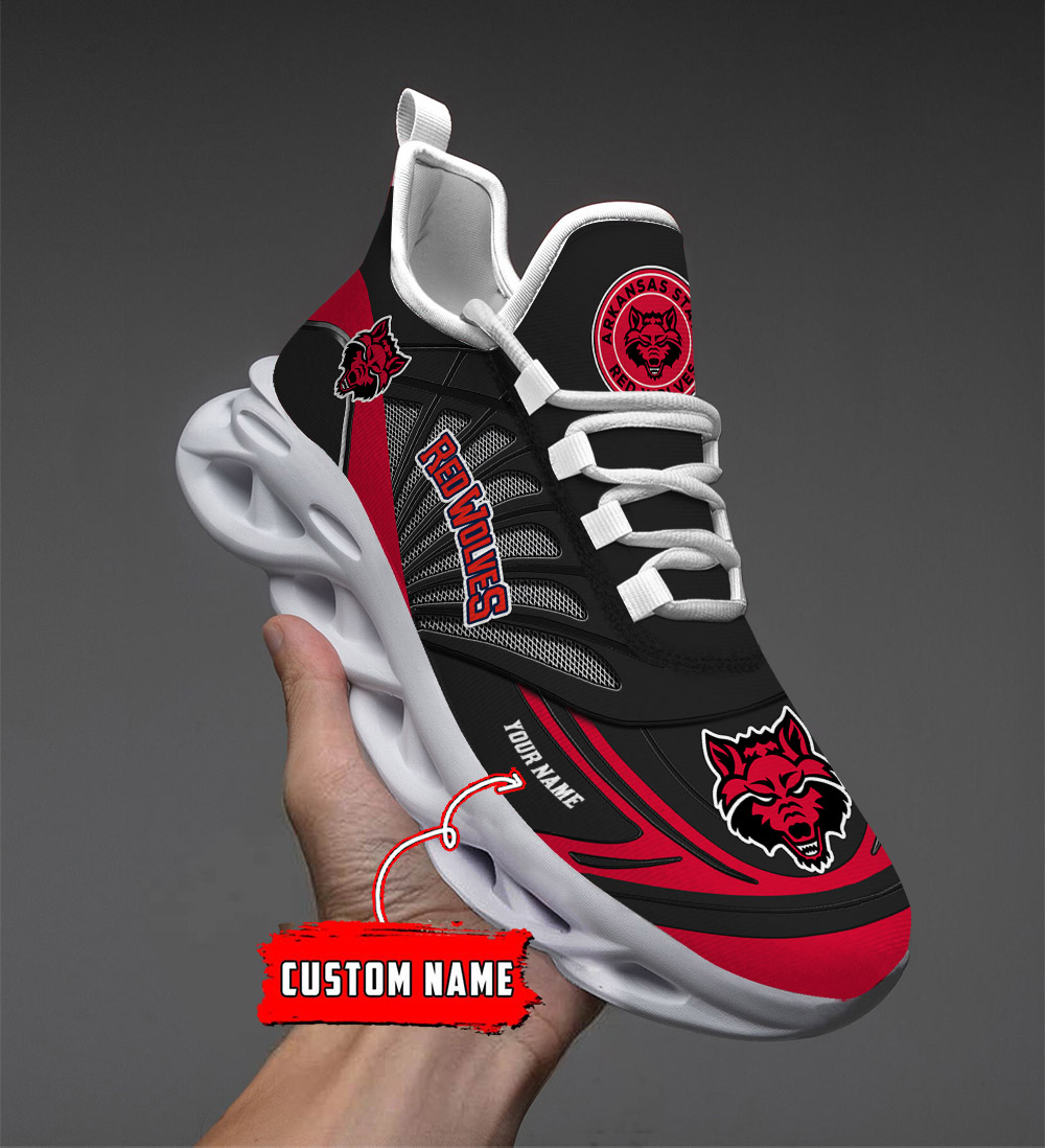 Custom Name   37  Wisconsin Badgers  PERSONALIZED MAX SOUL SHOES  DS001